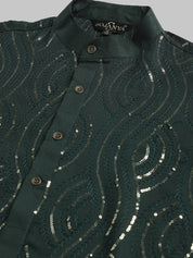 Men's Pure Cotton Dark Green designer Kurta