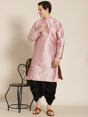 Sojanya (Since 1958), Men's Silk Blend Black Stitched Dhoti