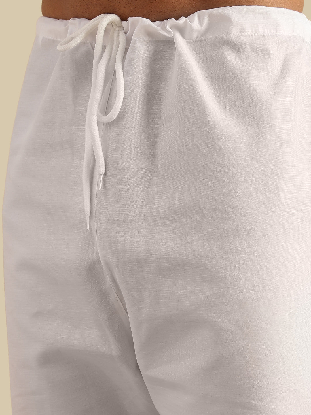 Men's Cotton Chikankari White Kurta and Pyjama With Daman Embroidered Black Nehru Jacket