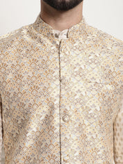 Men's Jacquard Silk, Mustard