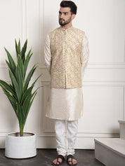 Men's Jacquard Silk, Mustard