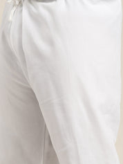 Men's 100% Cotton White Chikankari Kurta & White Churidaar Pyjama