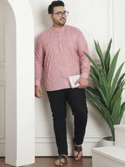 Men's Cotton Woven Design Pink