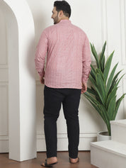 Men's Cotton Woven Design Pink