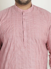 Men's Cotton Woven Design Pink