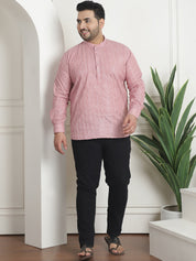 Men's Cotton Woven Design Pink