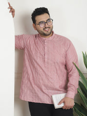 Men's Cotton Woven Design Pink