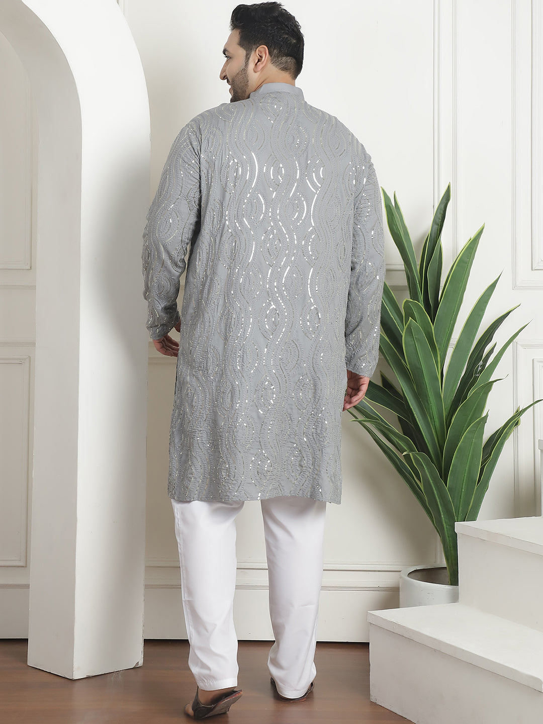 Men's Pure Cotton Designer Grey Pyjama