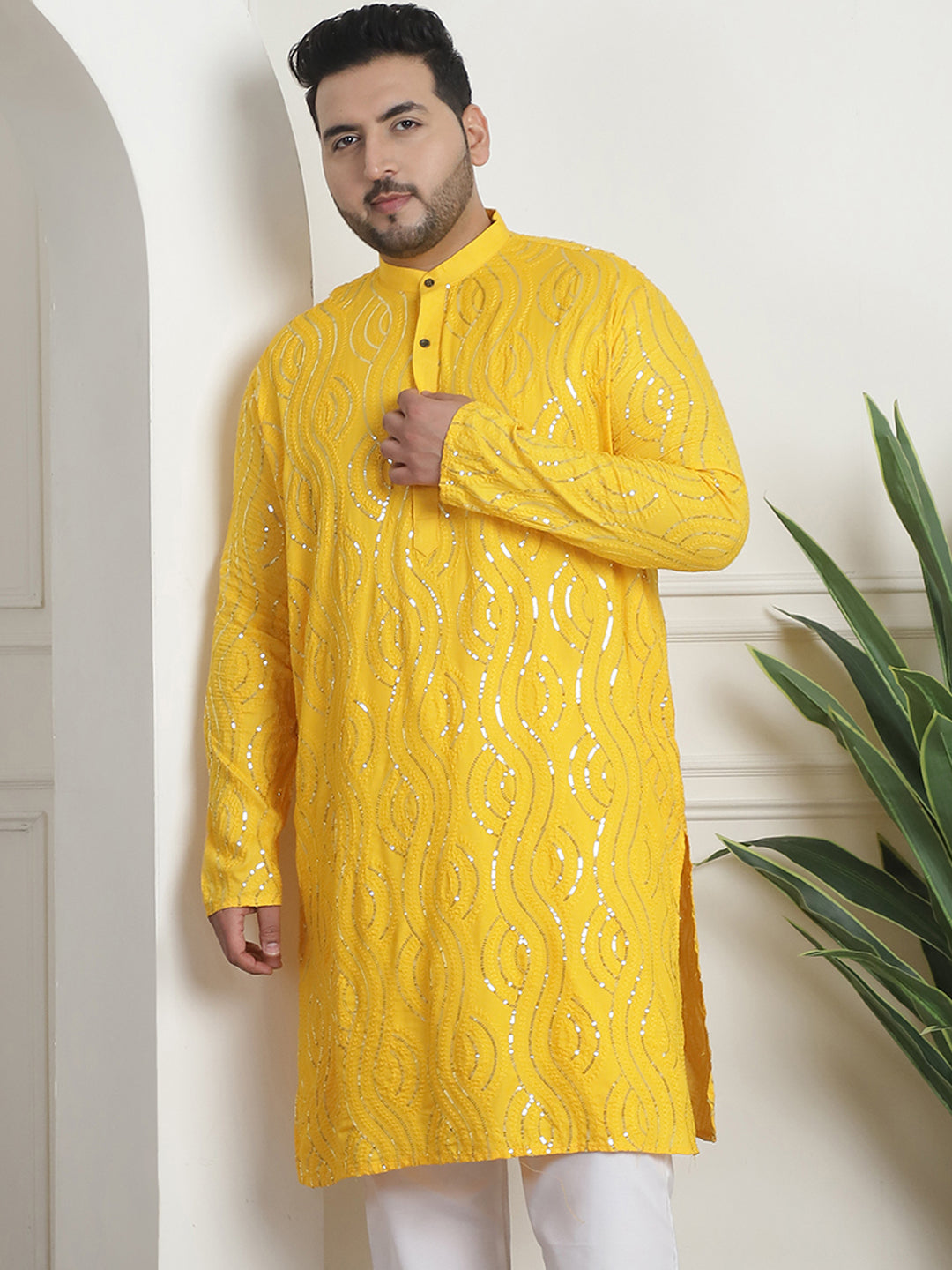 Men's Cotton Designer Mustard