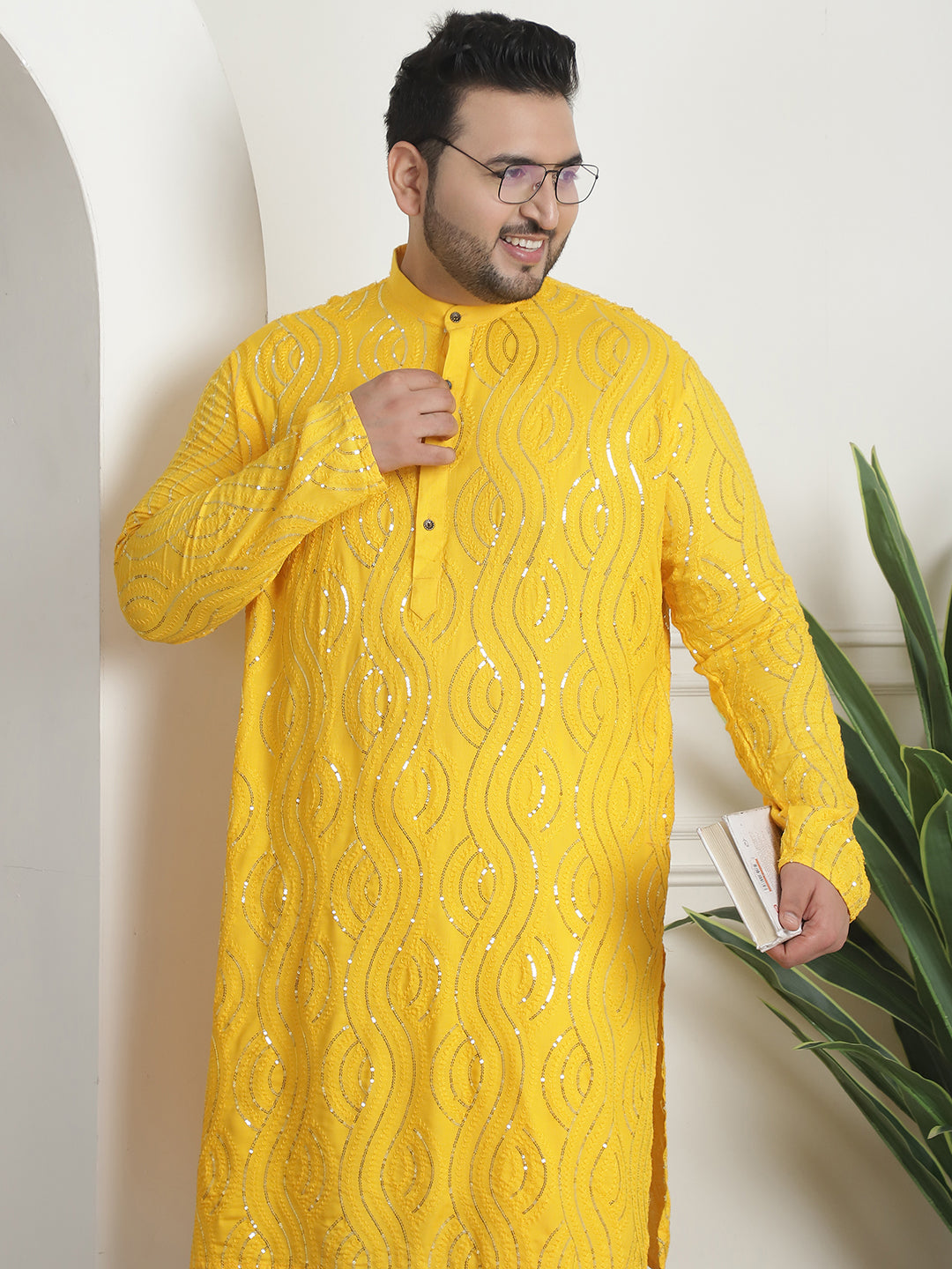 Men's Cotton Designer Mustard