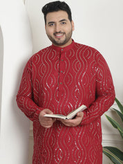 Men's Pure Cotton Designer Maroon Pyjama