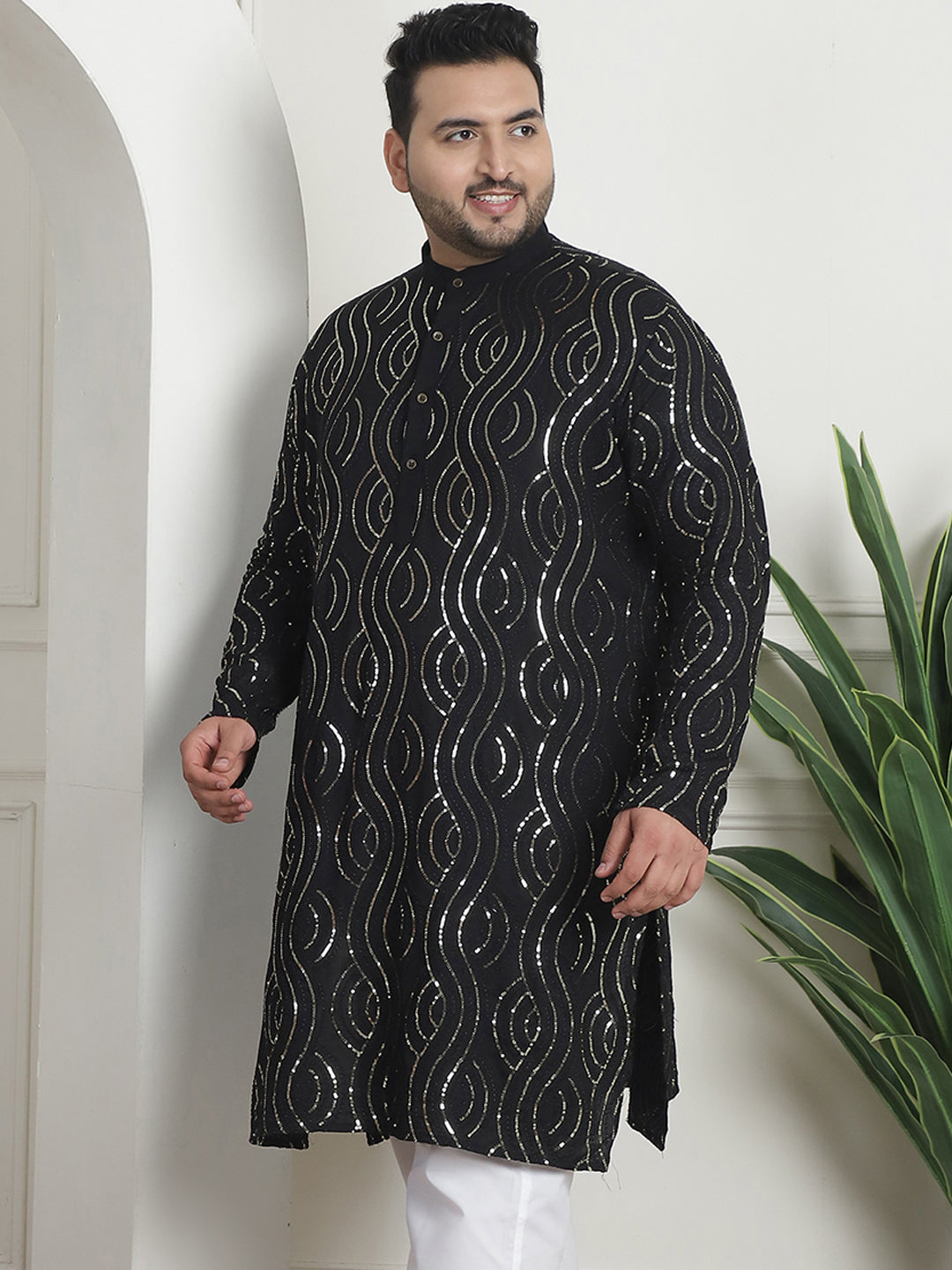 Men's Cotton Designer Black