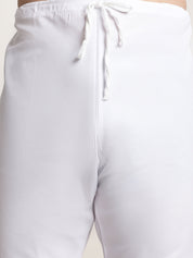 Men's Silk Blend PBlue Kurta Pyjama & Beige Embroidered Nehrujacket